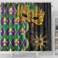 Mardi Gras Shower Curtain Gold Mask Unique Style - Wonder Print Shop