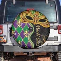 Mardi Gras Spare Tire Cover Gold Mask Unique Style - Wonder Print Shop
