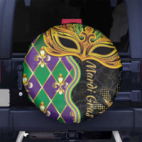 Mardi Gras Spare Tire Cover Gold Mask Unique Style - Wonder Print Shop