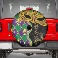 Mardi Gras Spare Tire Cover Gold Mask Unique Style - Wonder Print Shop