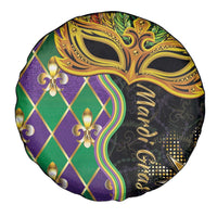 Mardi Gras Spare Tire Cover Gold Mask Unique Style - Wonder Print Shop