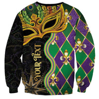 Personalized Mardi Gras Sweatshirt Gold Mask Unique Style - Wonder Print Shop