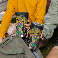 Personalized Mardi Gras Tumbler Cup Gold Mask Unique Style - Wonder Print Shop