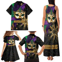 Let The Good Times Roll Mardi Gras Family Matching Tank Maxi Dress and Hawaiian Shirt Special Version