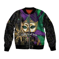 Let The Good Times Roll Mardi Gras Sleeve Zip Bomber Jacket Special Version - Wonder Print Shop