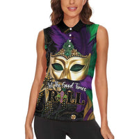 Let The Good Times Roll Mardi Gras Women Sleeveless Polo Shirt Special Version - Wonder Print Shop