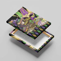 Mardi Gras Alligator Canvas Wall Art Fleur De Lis Glitter Style
