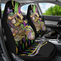Mardi Gras Alligator Car Seat Cover Fleur De Lis Glitter Style