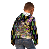 Mardi Gras Alligator Kid Hoodie Fleur De Lis Glitter Style