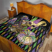 Mardi Gras Alligator Quilt Fleur De Lis Glitter Style - Wonder Print Shop