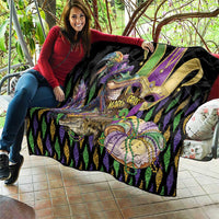 Mardi Gras Alligator Quilt Fleur De Lis Glitter Style - Wonder Print Shop
