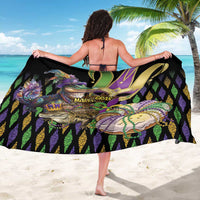Mardi Gras Alligator Sarong Fleur De Lis Glitter Style - Wonder Print Shop