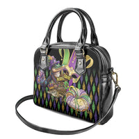 Mardi Gras Alligator Shoulder Handbag Fleur De Lis Glitter Style - Wonder Print Shop