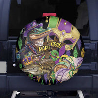 Mardi Gras Alligator Spare Tire Cover Fleur De Lis Glitter Style - Wonder Print Shop