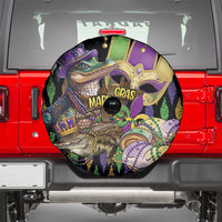Mardi Gras Alligator Spare Tire Cover Fleur De Lis Glitter Style - Wonder Print Shop