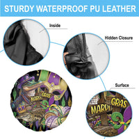 Mardi Gras Alligator Spare Tire Cover Fleur De Lis Glitter Style - Wonder Print Shop