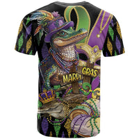 Mardi Gras Alligator T Shirt Fleur De Lis Glitter Style - Wonder Print Shop