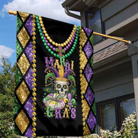 Mardi Gras Skull Garden Flag Beads Fleur De Lis