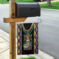Mardi Gras Skull Garden Flag Beads Fleur De Lis