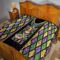 Mardi Gras Skull Quilt Beads Fleur De Lis - Wonder Print Shop