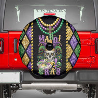 Mardi Gras Skull Spare Tire Cover Beads Fleur De Lis - Wonder Print Shop