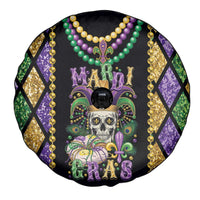 Mardi Gras Skull Spare Tire Cover Beads Fleur De Lis - Wonder Print Shop