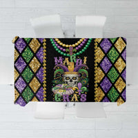 Mardi Gras Skull Tablecloth Beads Fleur De Lis - Wonder Print Shop