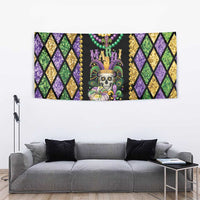 Mardi Gras Skull Tapestry Beads Fleur De Lis - Wonder Print Shop