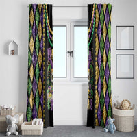 Mardi Gras Skull Window Curtain Beads Fleur De Lis - Wonder Print Shop