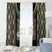 Mardi Gras Skull Window Curtain Beads Fleur De Lis - Wonder Print Shop