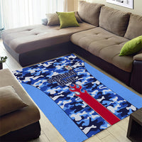 Japan Football Area Rug Come On Samurai Blue - Wonder Print Shop