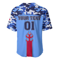 Japan Football Baseball Jersey Come On Samurai Blue - Wonder Print Shop