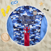 Japan Football Beach Blanket Come On Samurai Blue - Wonder Print Shop