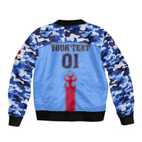 Japan Football Bomber Jacket Come On Samurai Blue - Wonder Print Shop