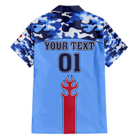 Japan Football Hawaiian Shirt Come On Samurai Blue - Wonder Print Shop