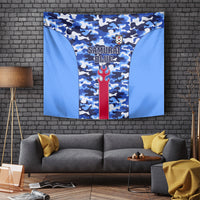 Japan Football Tapestry Come On Samurai Blue - Wonder Print Shop