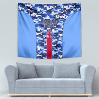 Japan Football Tapestry Come On Samurai Blue - Wonder Print Shop