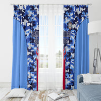 Japan Football Window Curtain Come On Samurai Blue - Wonder Print Shop