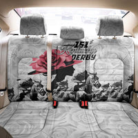 Kentucky Horse Racing Happy 151st Anniversary Back Car Seat Cover Silhouette Girl Derby Hat With Rose LT01