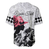 Kentucky Horse Racing Happy 151st Anniversary Baseball Jersey Silhouette Girl Derby Hat With Rose LT01