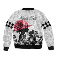 Kentucky Horse Racing Happy 151st Anniversary Bomber Jacket Silhouette Girl Derby Hat With Rose LT01