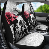 Kentucky Horse Racing Happy 151st Anniversary Car Seat Cover Silhouette Girl Derby Hat With Rose LT01