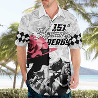 Kentucky Horse Racing Happy 151st Anniversary Hawaiian Shirt Silhouette Girl Derby Hat With Rose LT01