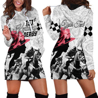 Kentucky Horse Racing Happy 151st Anniversary Hoodie Dress Silhouette Girl Derby Hat With Rose LT01