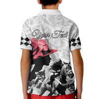 Kentucky Horse Racing Happy 151st Anniversary Kid Polo Shirt Silhouette Girl Derby Hat With Rose LT01