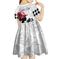 Kentucky Horse Racing Happy 151st Anniversary Kid Short Sleeve Dress Silhouette Girl Derby Hat With Rose LT01