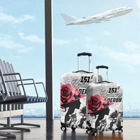 Kentucky Horse Racing Happy 151st Anniversary Luggage Cover Silhouette Girl Derby Hat With Rose LT01