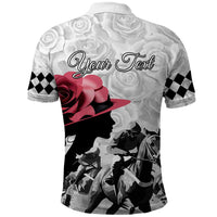 Kentucky Horse Racing Happy 151st Anniversary Polo Shirt Silhouette Girl Derby Hat With Rose LT01