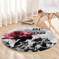 Kentucky Horse Racing Happy 151st Anniversary Round Carpet Silhouette Girl Derby Hat With Rose LT01