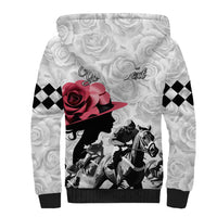 Kentucky Horse Racing Happy 151st Anniversary Sherpa Hoodie Silhouette Girl Derby Hat With Rose LT01